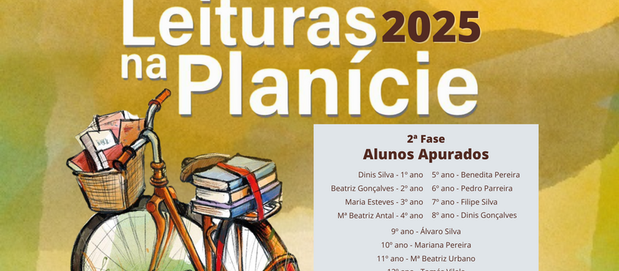 Concurso Interconcelhio "Leituras na Planície" 2025 | Resultados da 2ª Fase