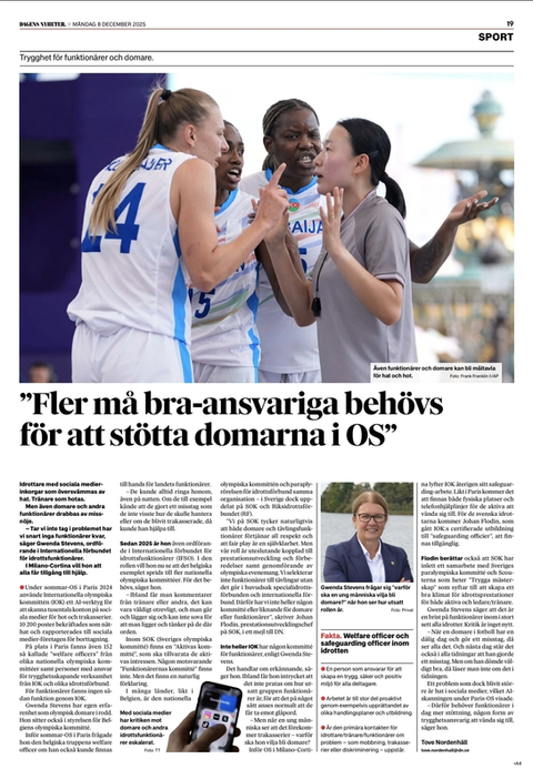 Article in the Swedisch Dagens Nyheter