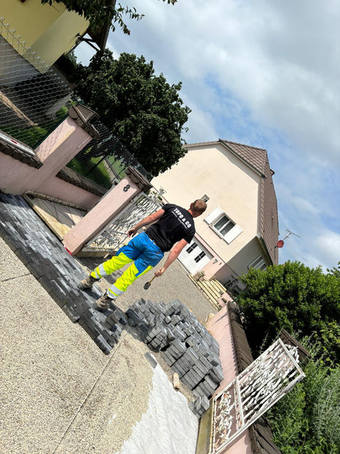 Pose de pavés extérieur Topo & Co Soultz Haut-Rhin Grand Est