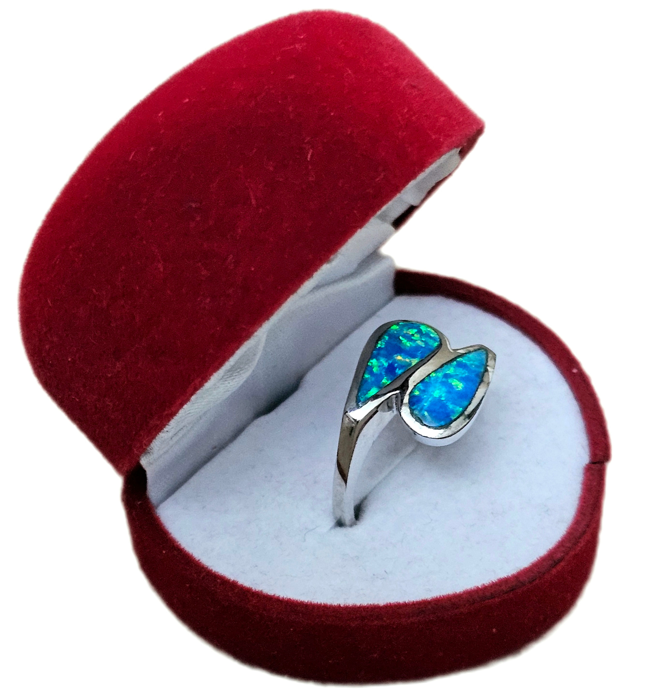 Opal Taşlı Gümüş Bayan Yüzük 4.75 