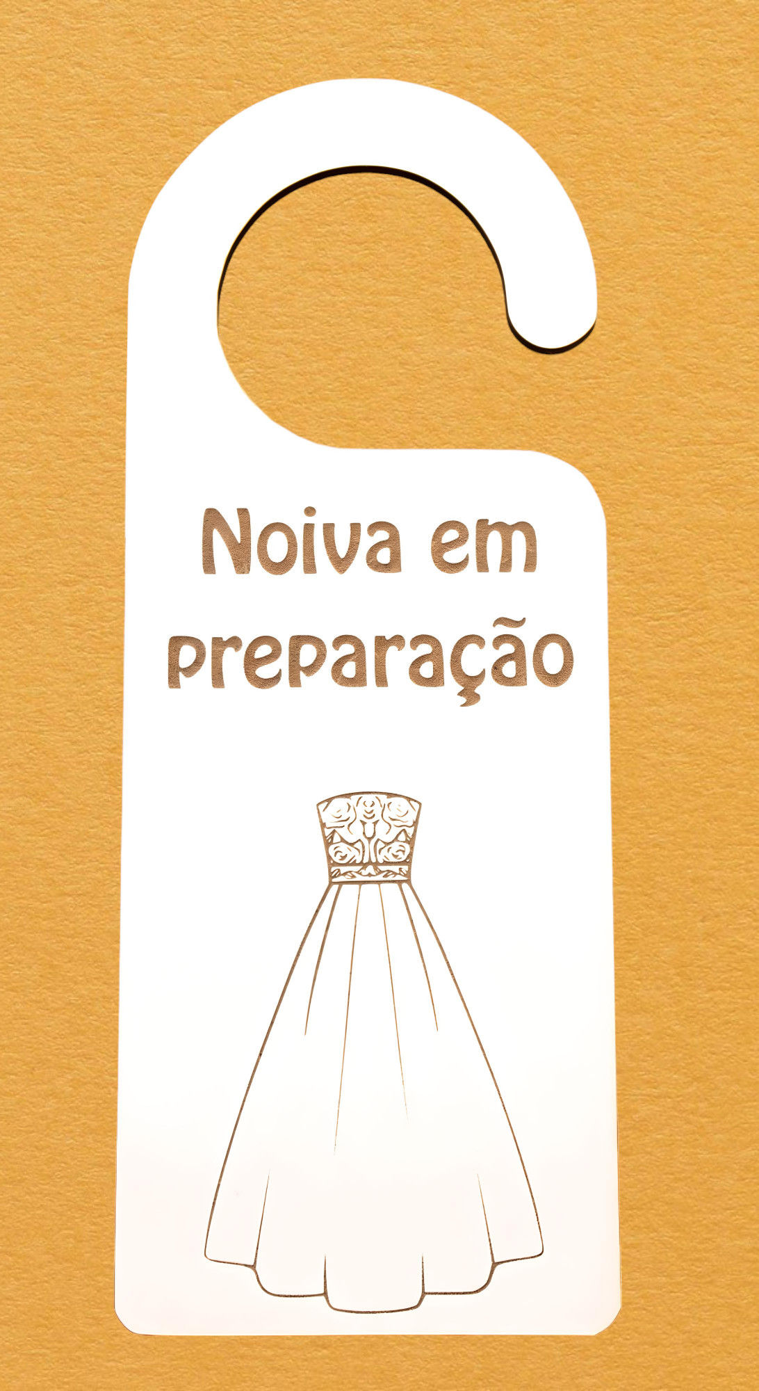 🚪 Aviso para Porta da Noiva "Design 2" 👰