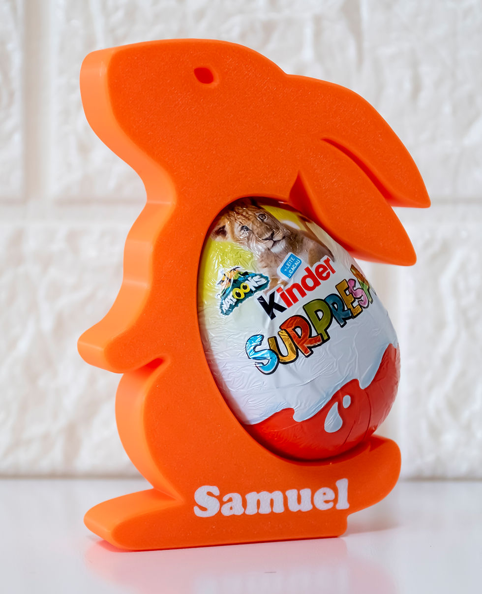 Miniatura: 🐰 Coelhinho Personalizado para Ovo Kinder 🐰