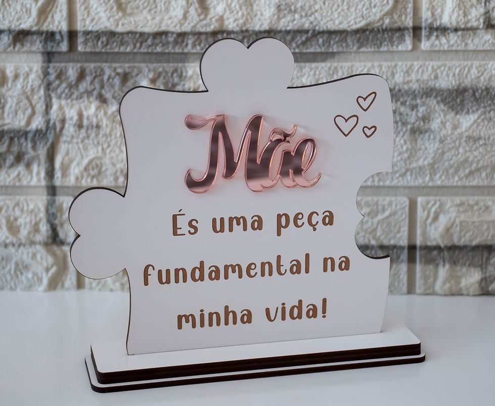 Miniatura: 💗 Lembrança Personalizável para Mãe em Formato Puzzle 💗