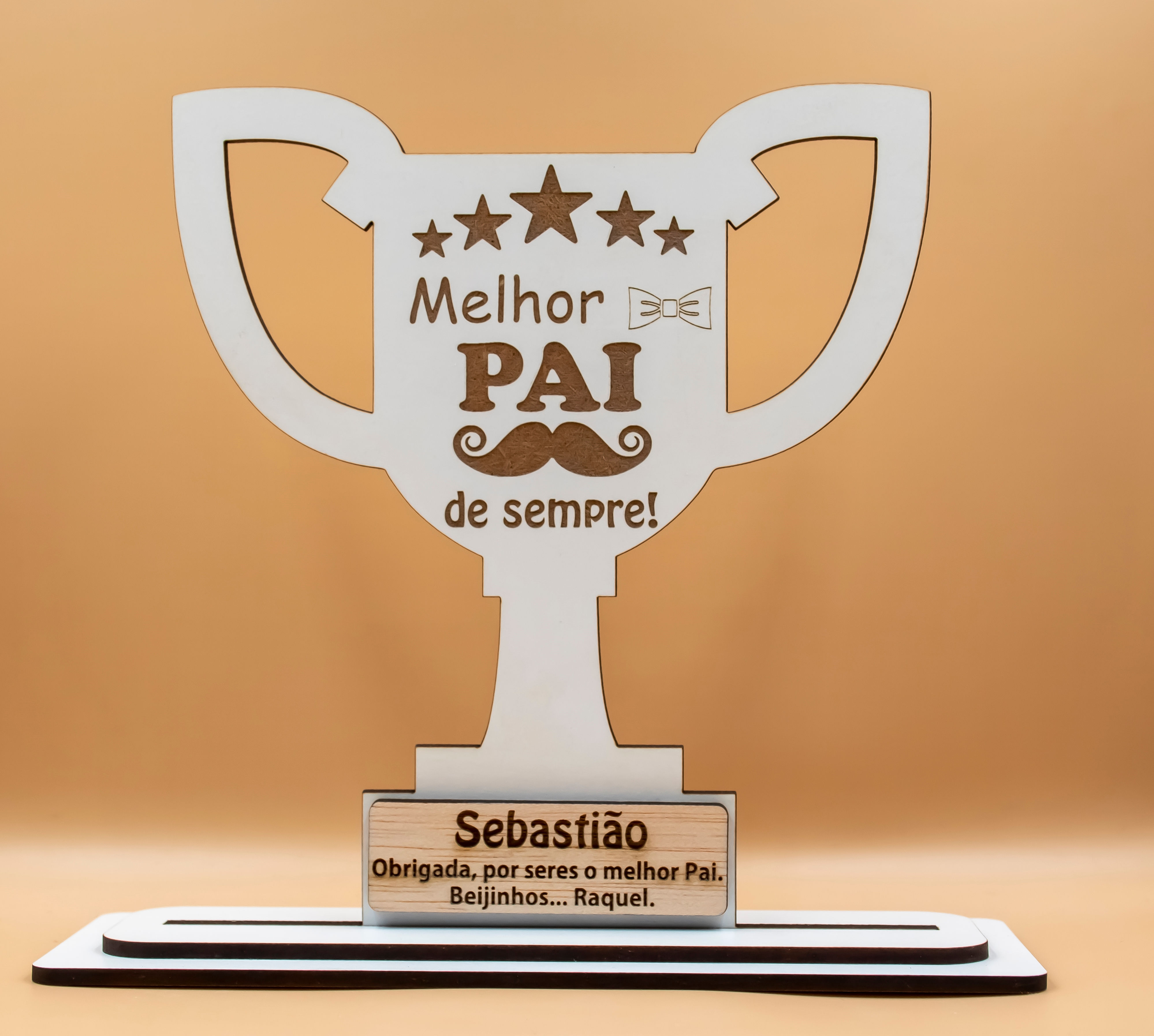 🏆 Lembrança em forma de Taça "MELHOR PAI DE SEMPRE"