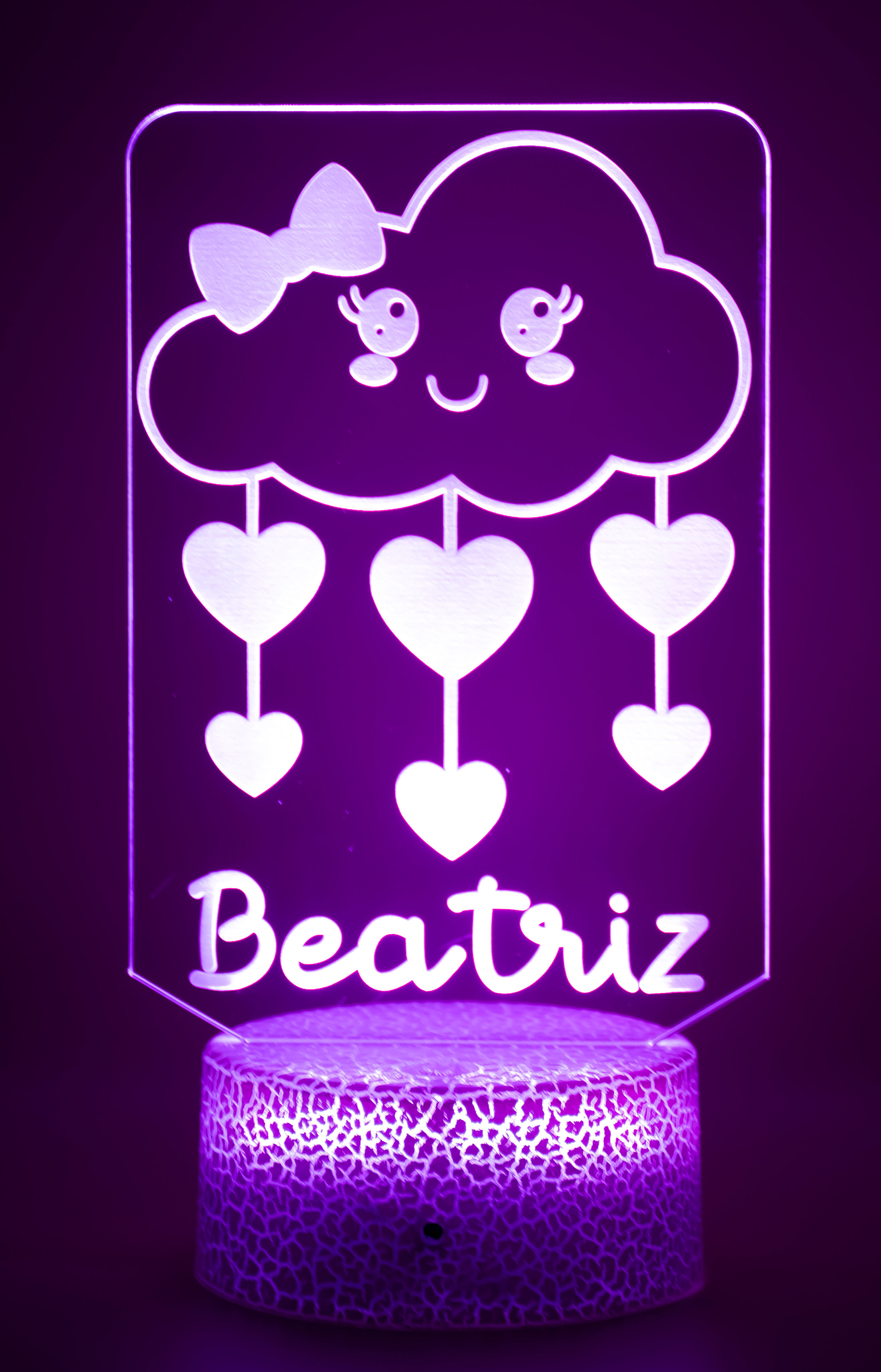 ✨ Candeeiro LED  "NUVEM" modelo para menina ☁️