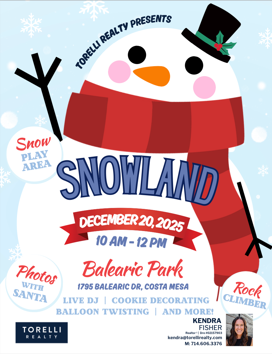 ❄️ Snowland 2025: Costa Mesa’s Favorite Free Holiday Event Returns to Balearic Park!