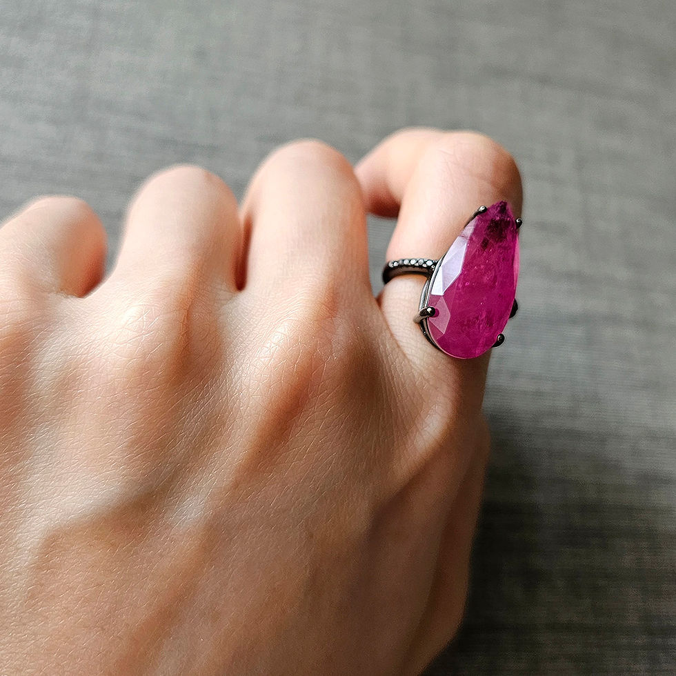 Miniatura: Anel Gota Fusion Rosa