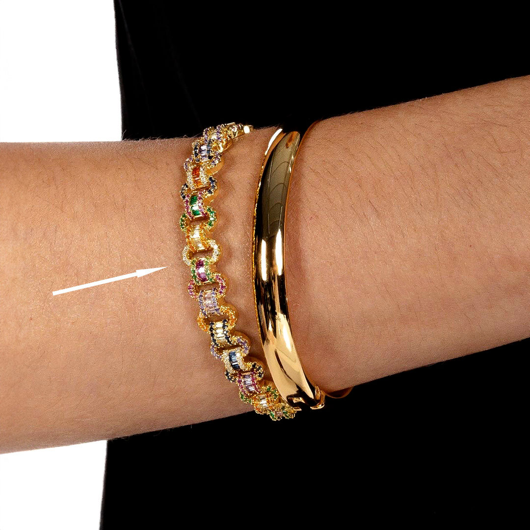 Bracelete Elos Zircônias