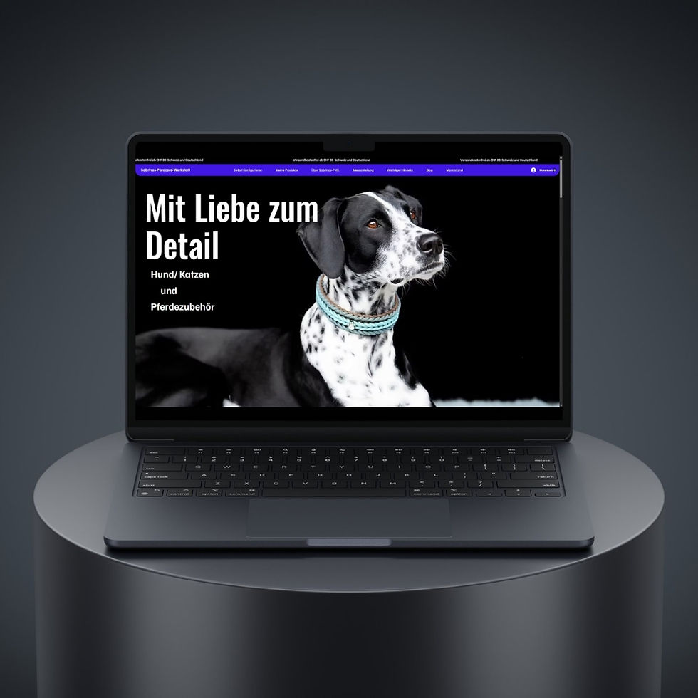 Webdesign E-Commerce Projekt aus Graz: Ansicht des Shops von Sabrinas Paracord Werkstatt mit Fokus auf maßgefertigte Paracord-Artikel.