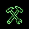 Icon für Handwerk & Dienstleister: Symbol mit gekreuztem Hammer und Schraubenschlüssel als Zeichen für lokale Fachbetriebe.