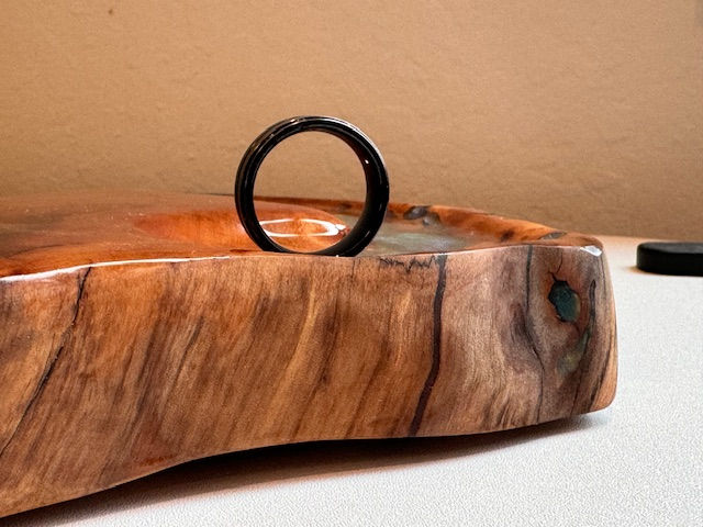Thumbnail: Madrone and Teal Resin Ring Holder