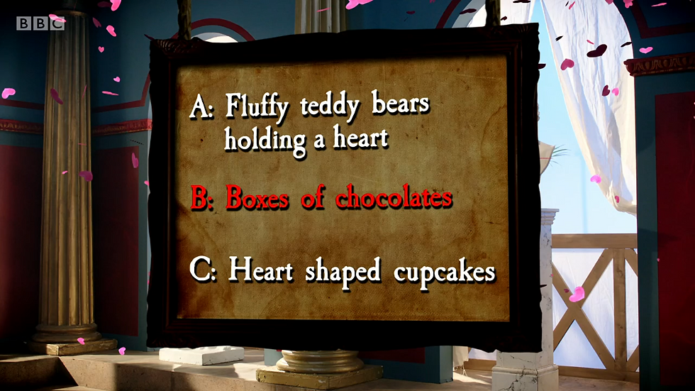 Horrible Histories Series 7 Episode 3-Ridiculous Romantics-13-St. Valentine's Quiz Question3