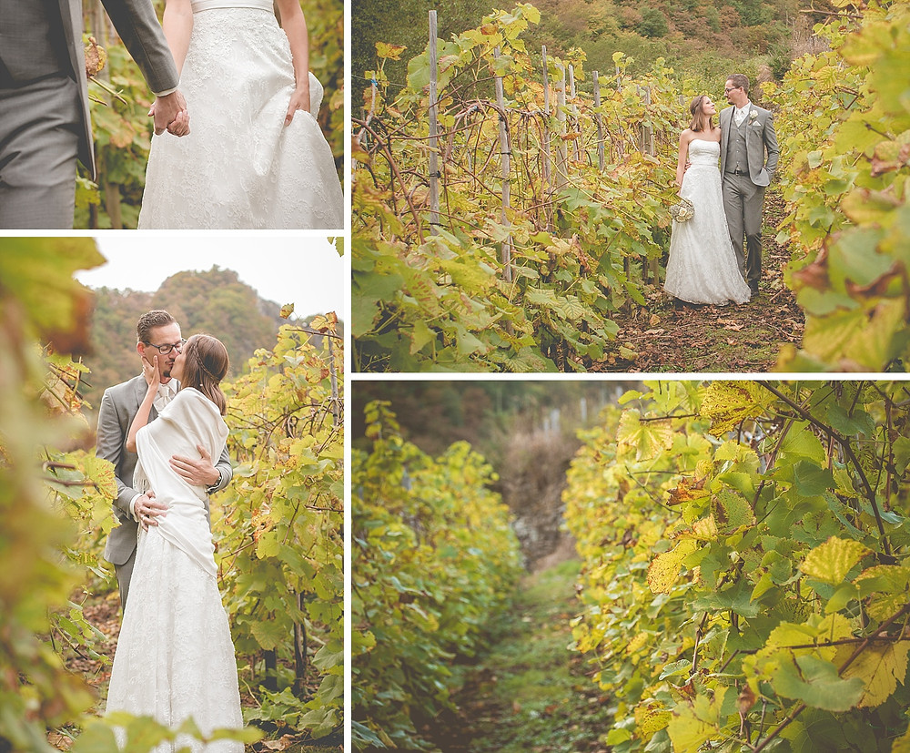Brautpaarfotos in den Weinbergen - After Wedding Shooting