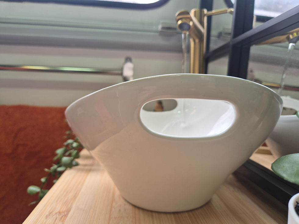 Thumbnail: Nomad Handle Ceramic Sink – Compact Campervan Basin with Integrated Handles