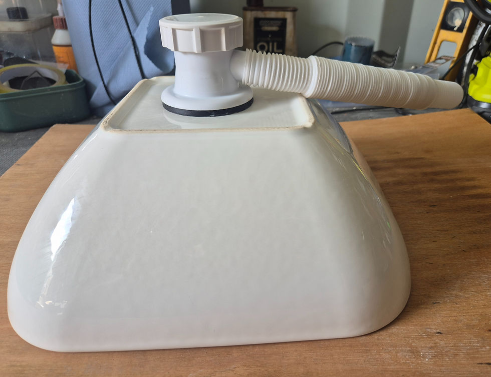 Thumbnail: White Ceramic Square Basin Sink – 27cm
