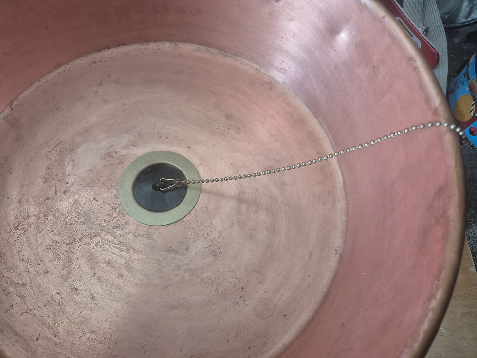 Thumbnail: French Copper Heritage Basin – Handcrafted Vintage Vessel Sink – 39cm