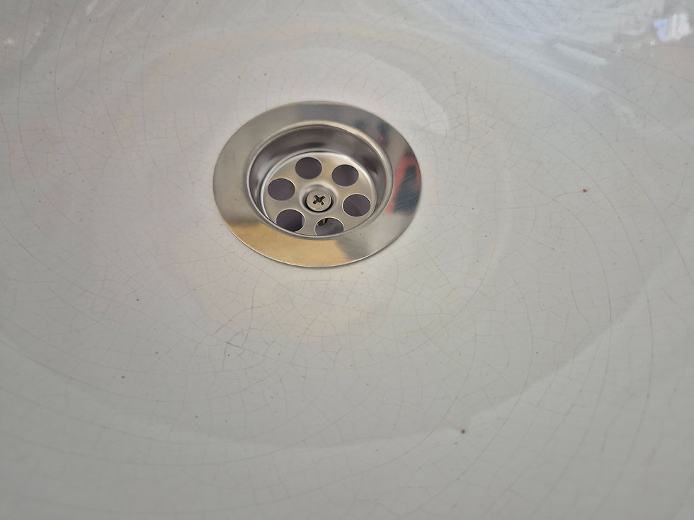 Thumbnail: Handmade Signed Ceramic Floral Vessel Basin – 29cm Artisan Countertop Sink