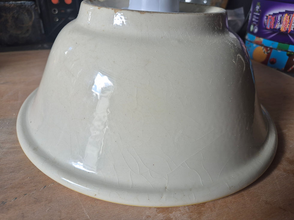 Thumbnail: Yellow Crackle Glaze Ceramic Vessel Sink – 28.5cm Artisan Bathroom Basin