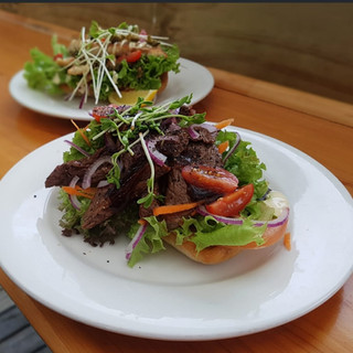 Open Steak Sandwich