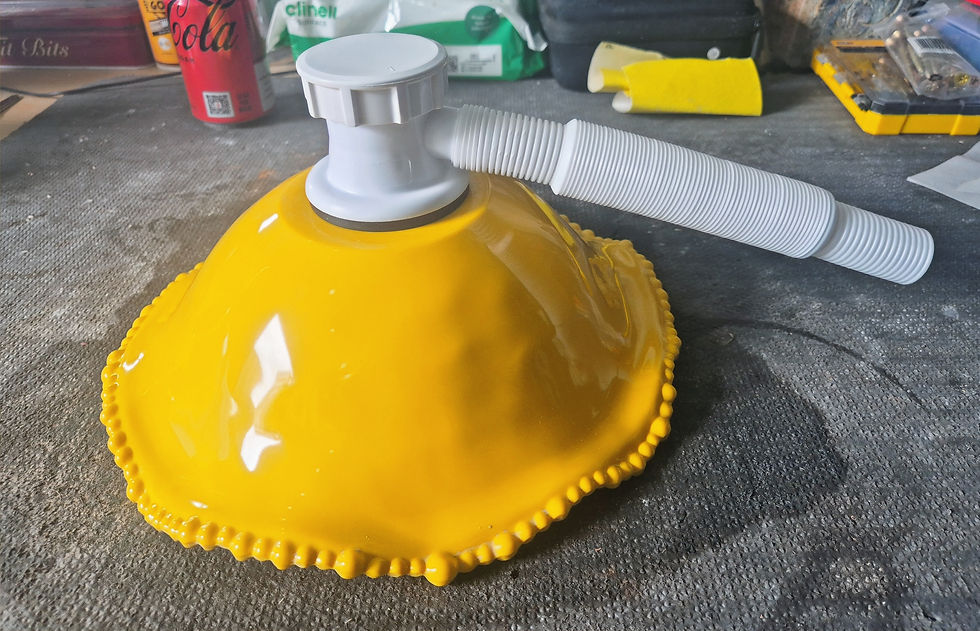 Thumbnail: Sunflower Yellow Melamine Campervan Sink – Decorative Van Life Basin – 27cm
