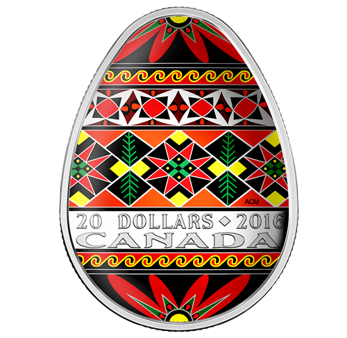 Срібна монета писанка Канада 20 доларів 2016 рік