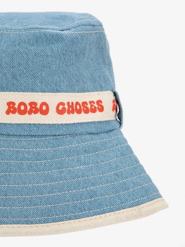 帽子 BOBO CHOSES LIGHT DENIM BUCKET HAT Bobo Choses light denim bucket hat | codomoco