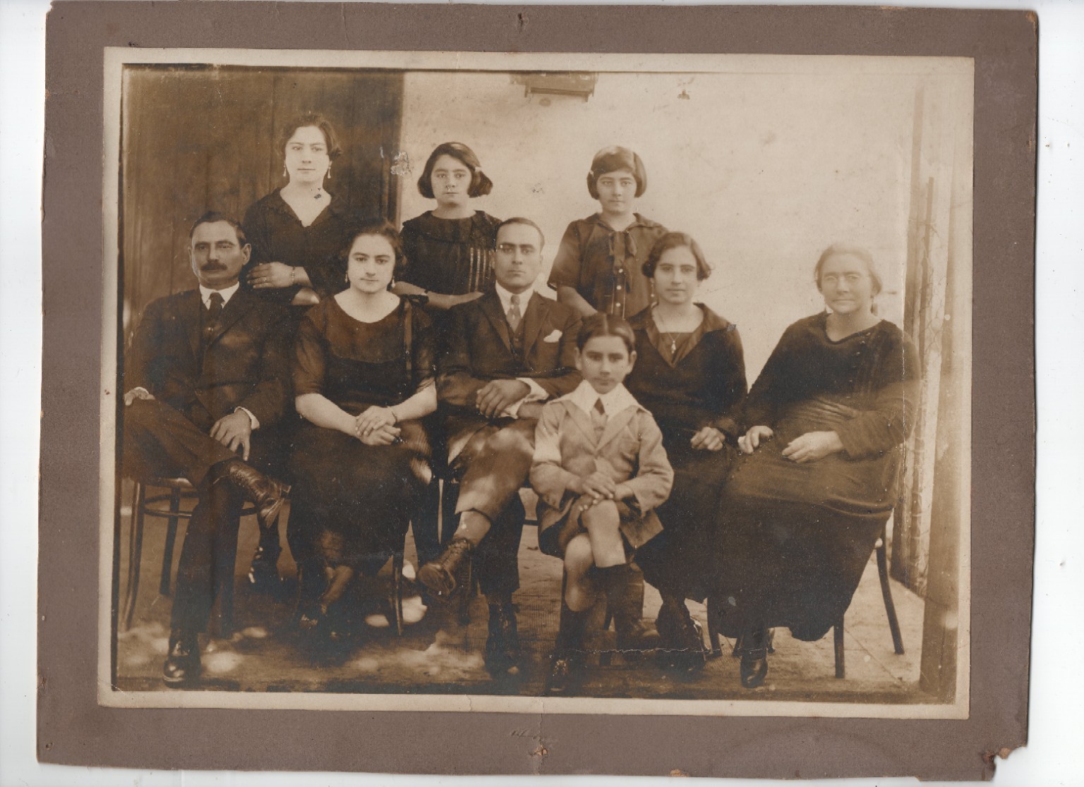 Retrato antiguo de la familia Villaverde Pérez