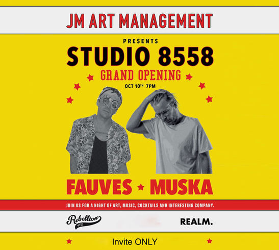 STUDIO 8558 art exhibition featuring John Paul Fauves and Chad Muska