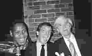 Bob Colacello Andre Leon, Steve Rubell, and Andy Warhol, Bianca Jagger's Birthday Dinner, Mortimer's, 1981