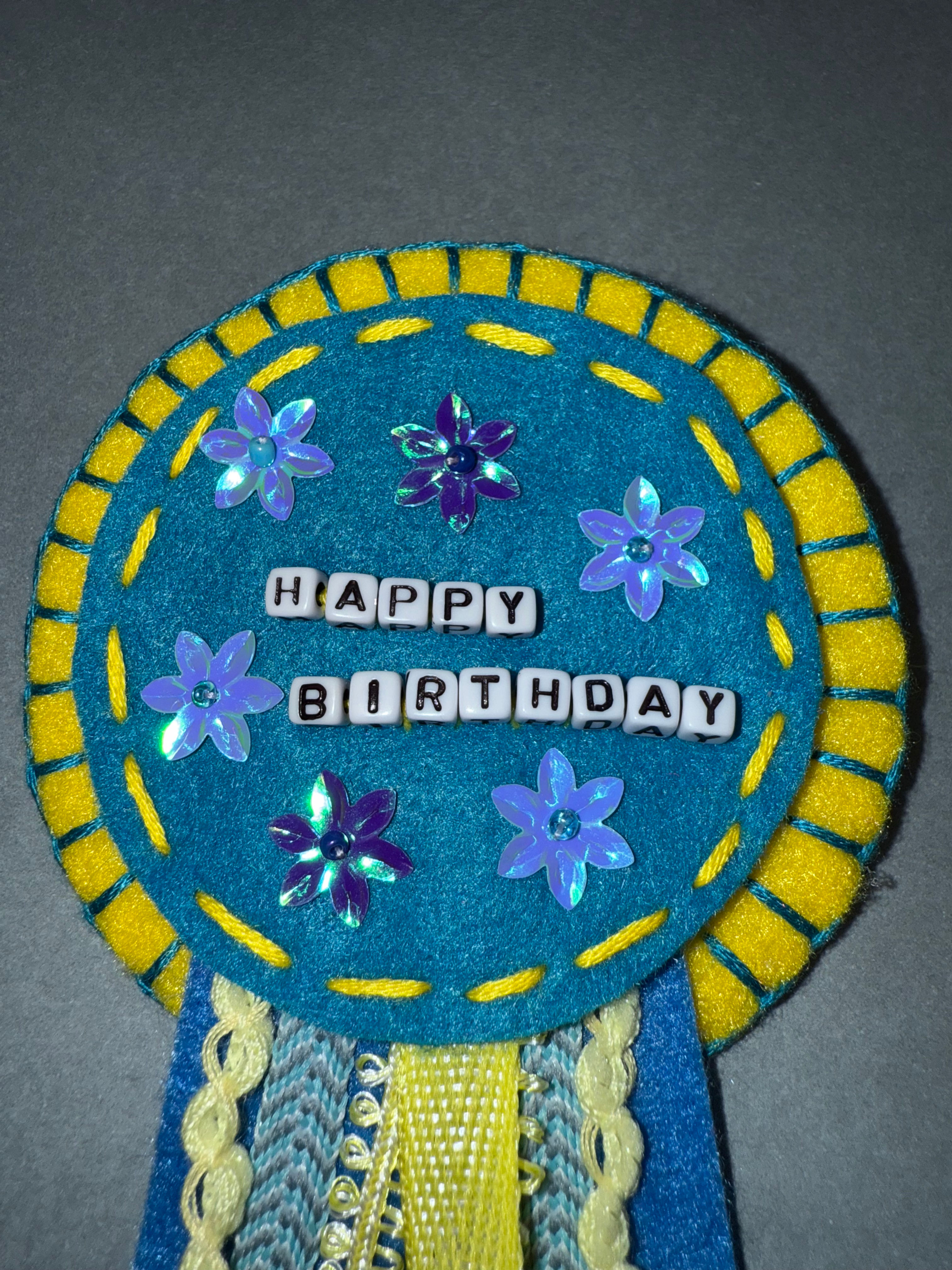 Happy Birthday  Prize Ribbon