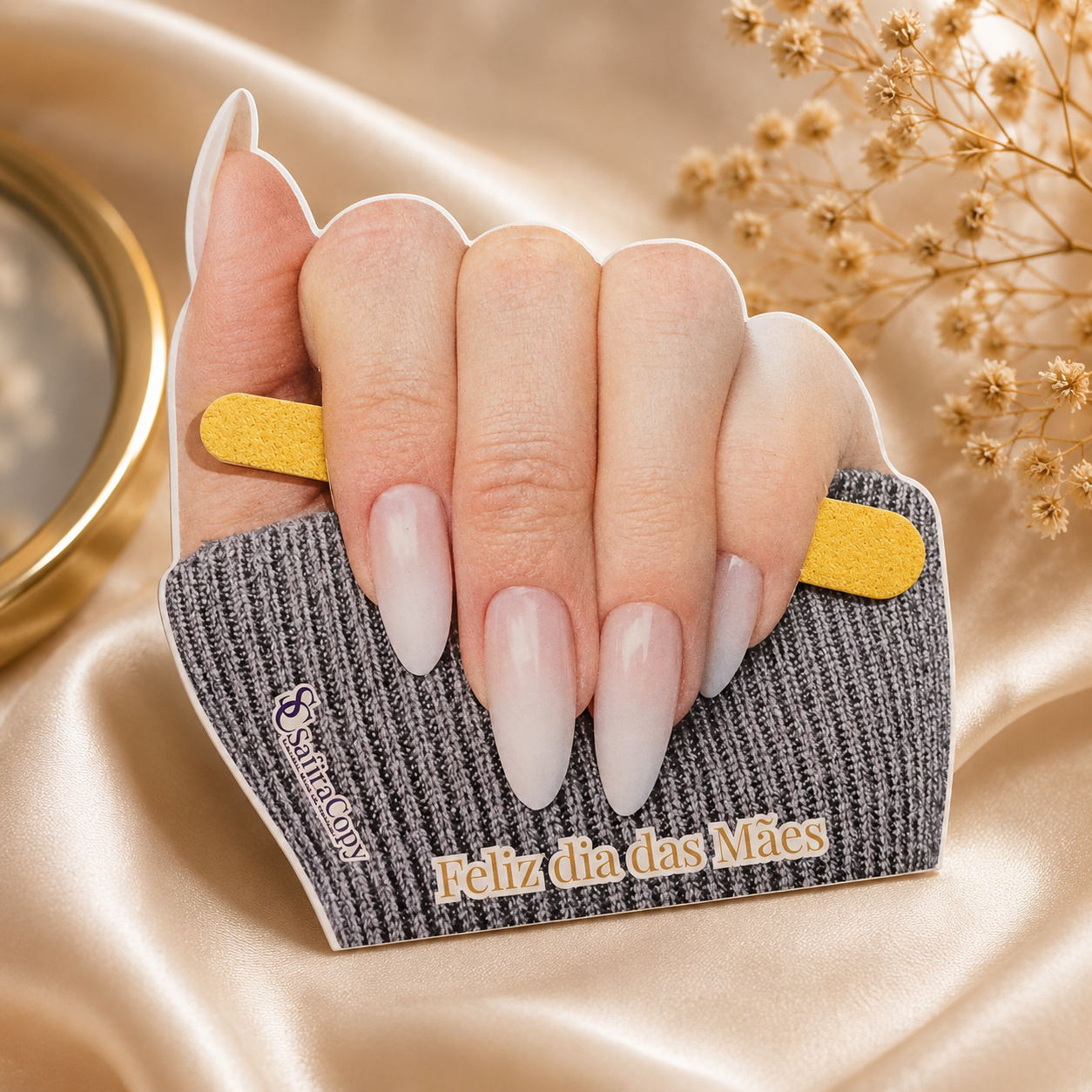 Lixa de Unha com Cartão Personalizado Detalhe de Manicure