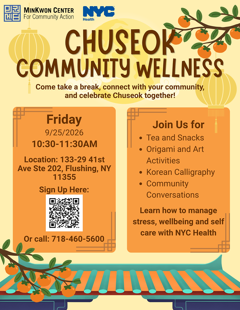 Chuseok Community Wellness 추석과 함께하는 마음 건강과 자기돌봄