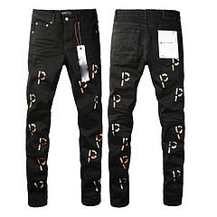 Thumbnail: Black Slim-Fit Jeans Cross-Border P Brand New Stretch Skinny Men's Casual 