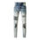 Thumbnail: Street Fashion Ripped Patch Jeans High Street Trendy Men's Personalized De