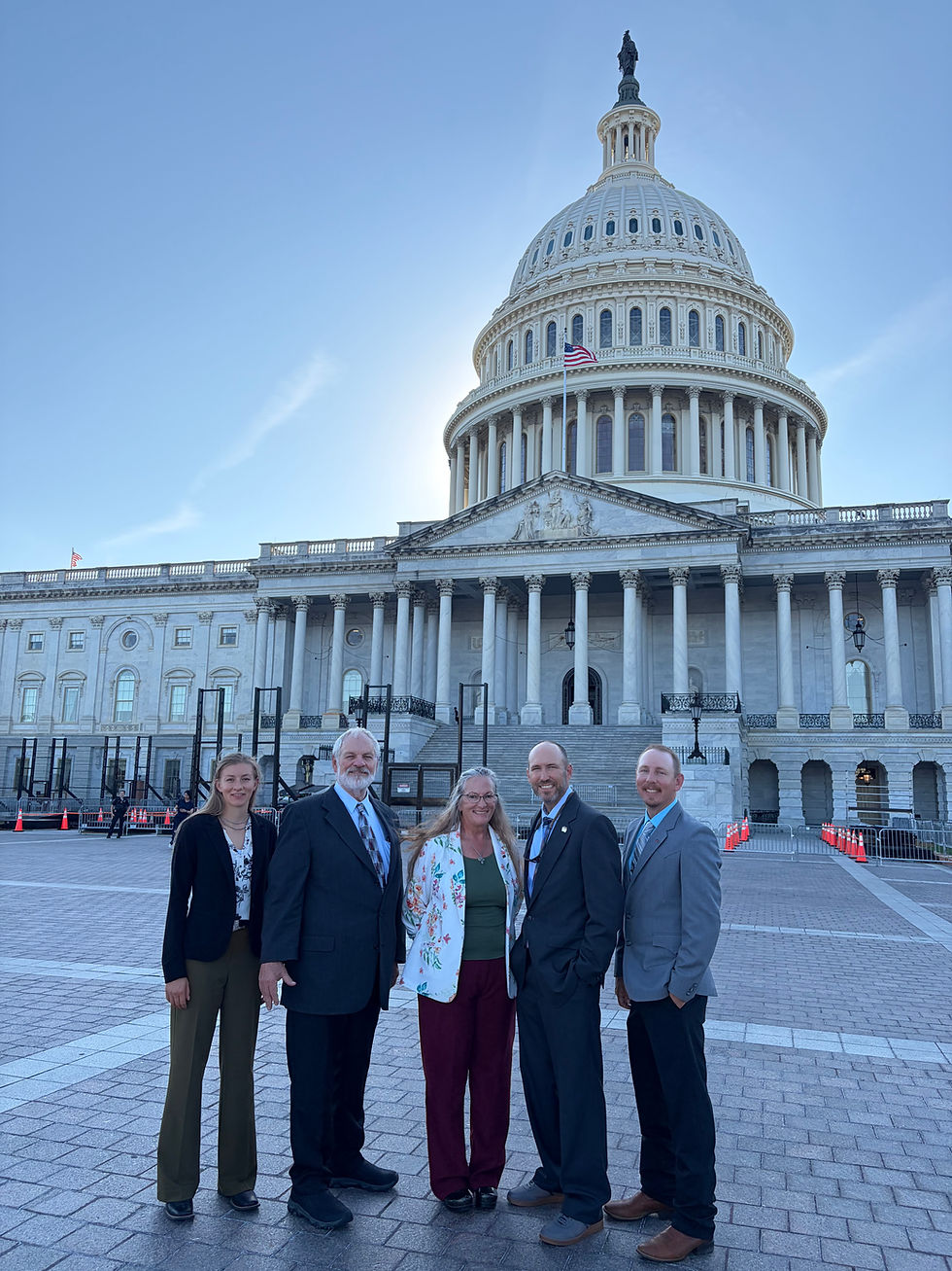 Montana Farm Bureau members on Capitol Hill for the organization’s annual Fly-In included Makae Reed, Bill McLean, Darcia Patten, Justin Miller and Lee Jensen.
