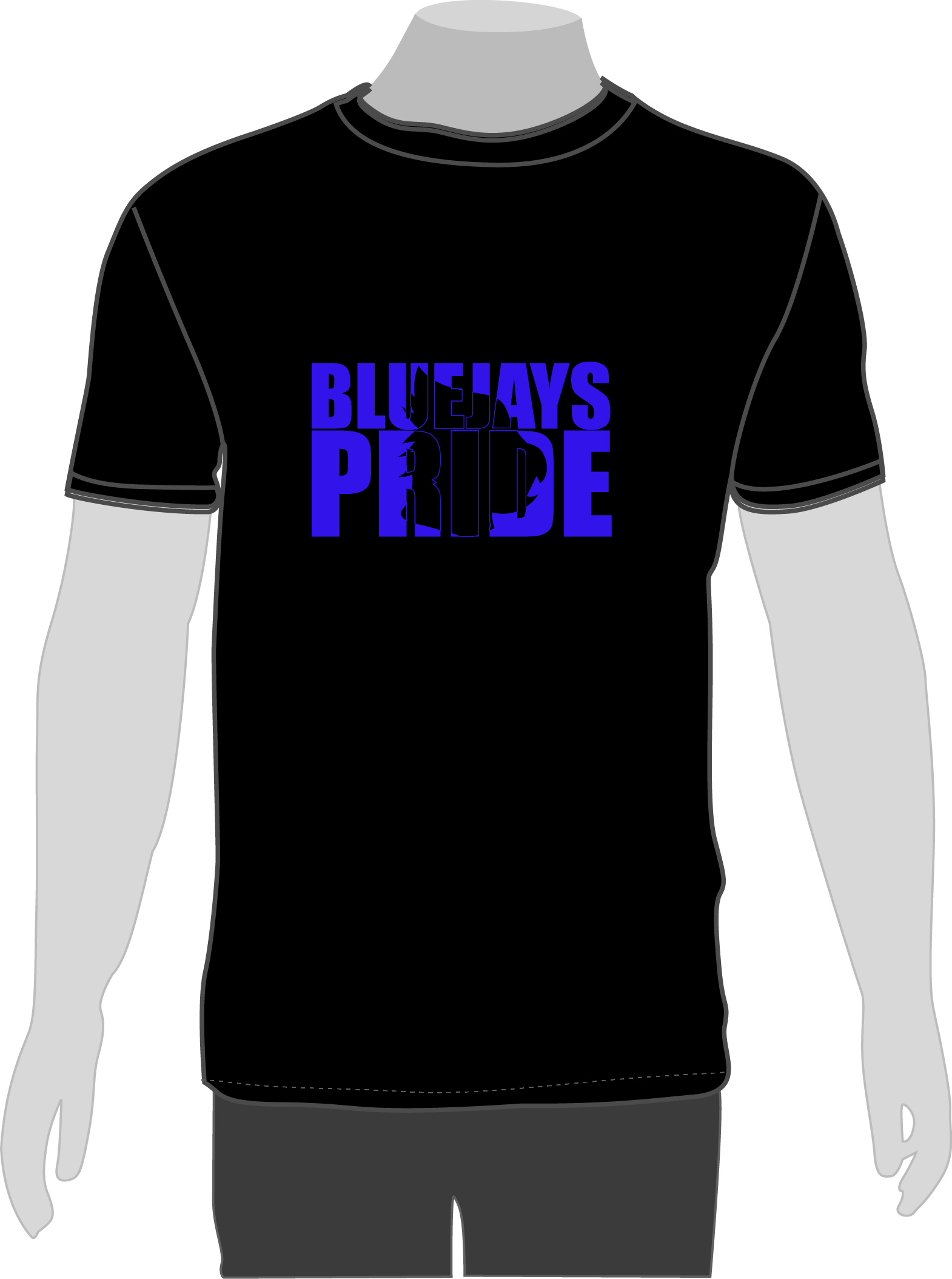 BF Bluejays PRIDE T-Shirt - BLACK