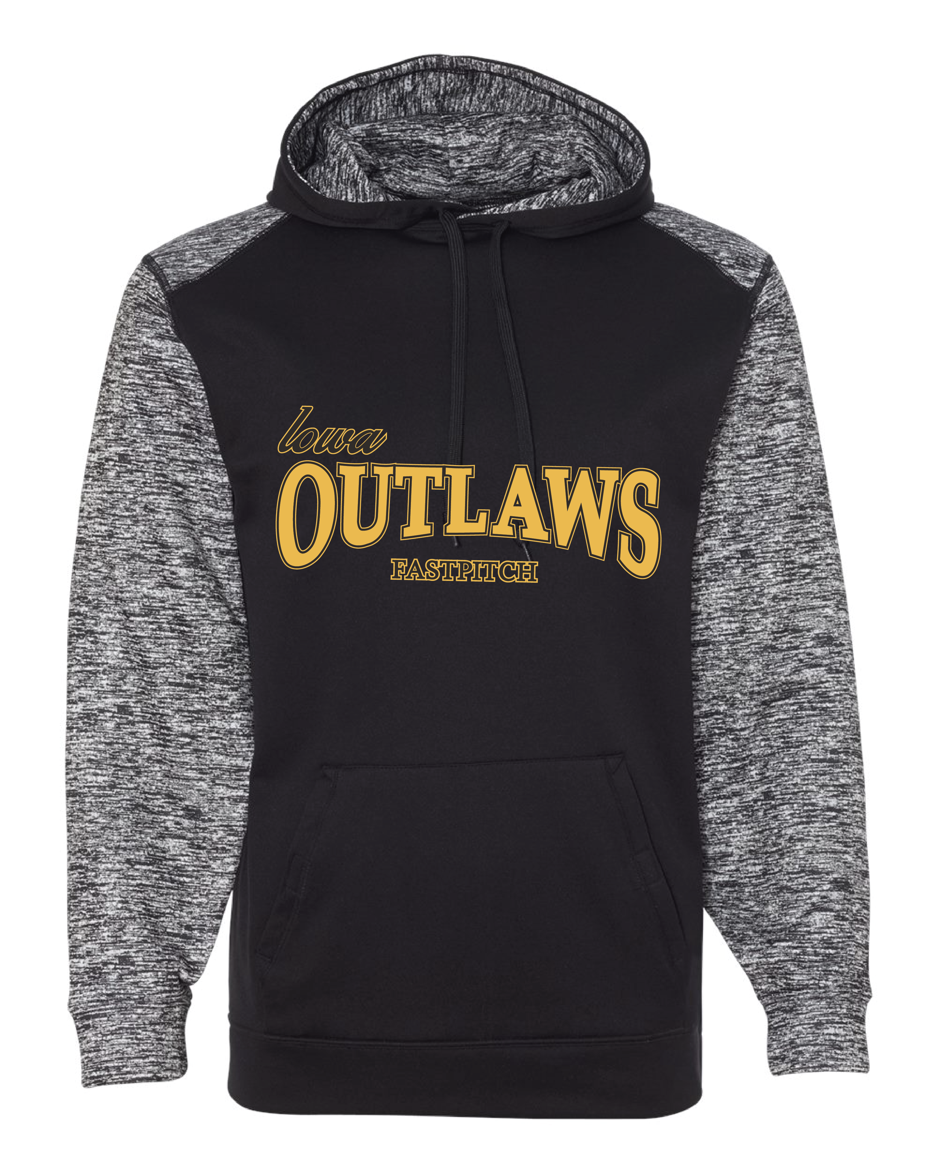 Iowa Outlaws Grey - Performance Hoodie