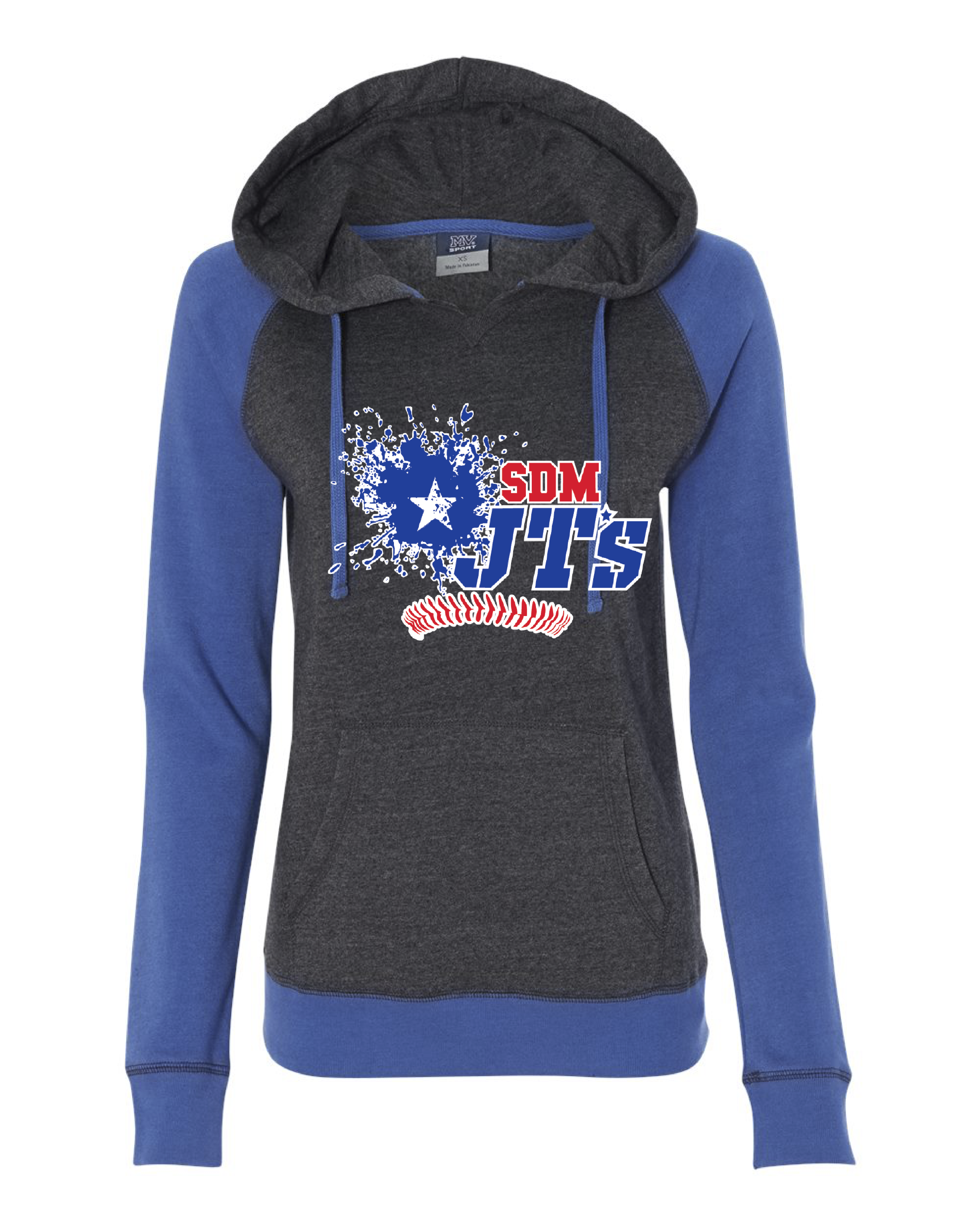 SDM JT's Womens Harper Raglan Hoodie