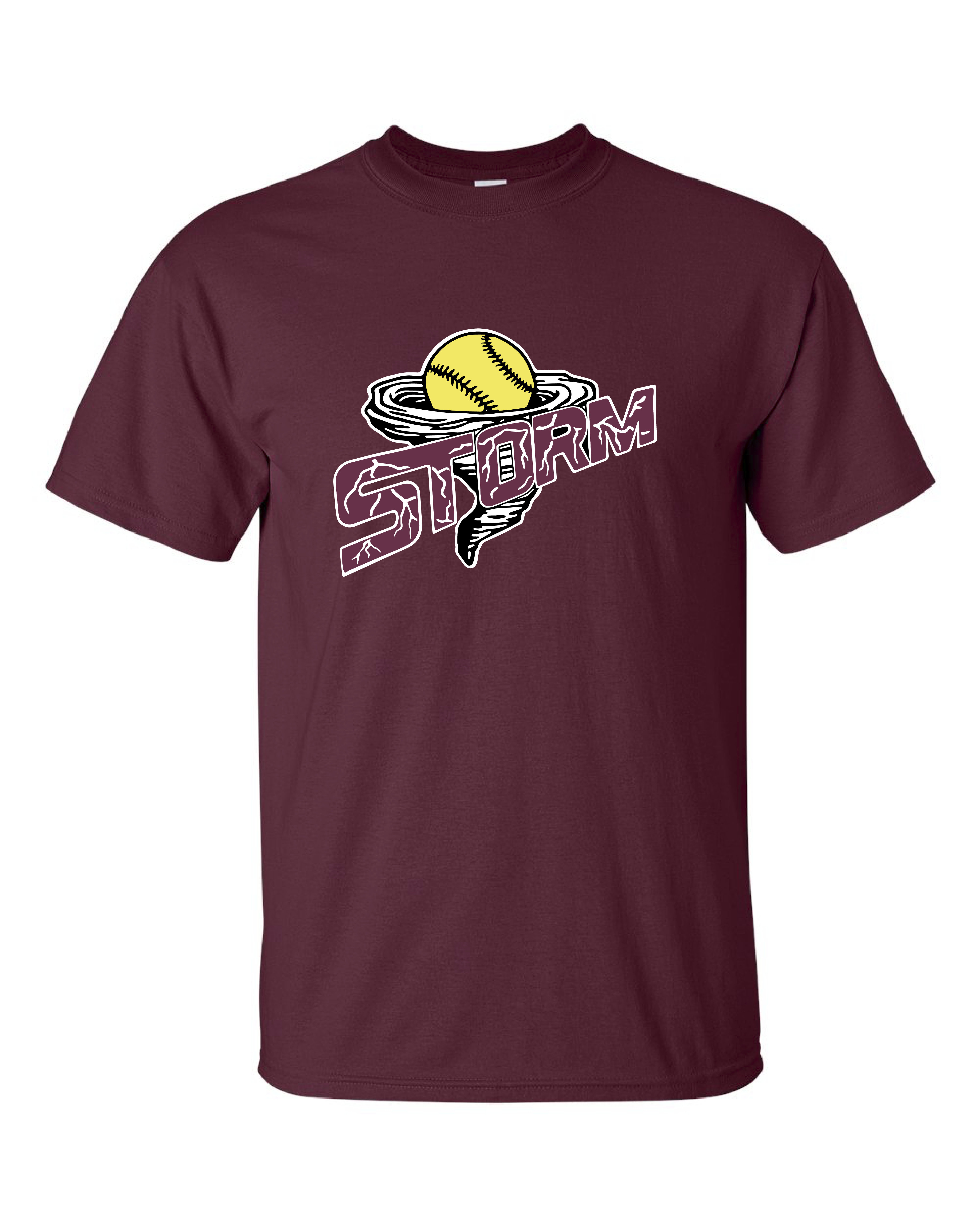 Storm Softball T-Shirt - Maroon