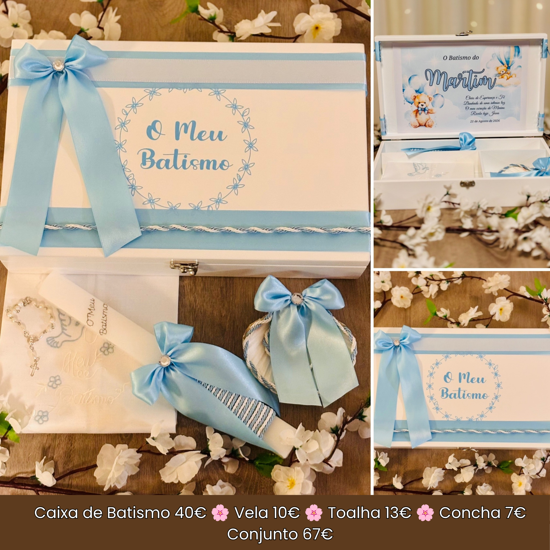 Conjunto de Batismo Azul
