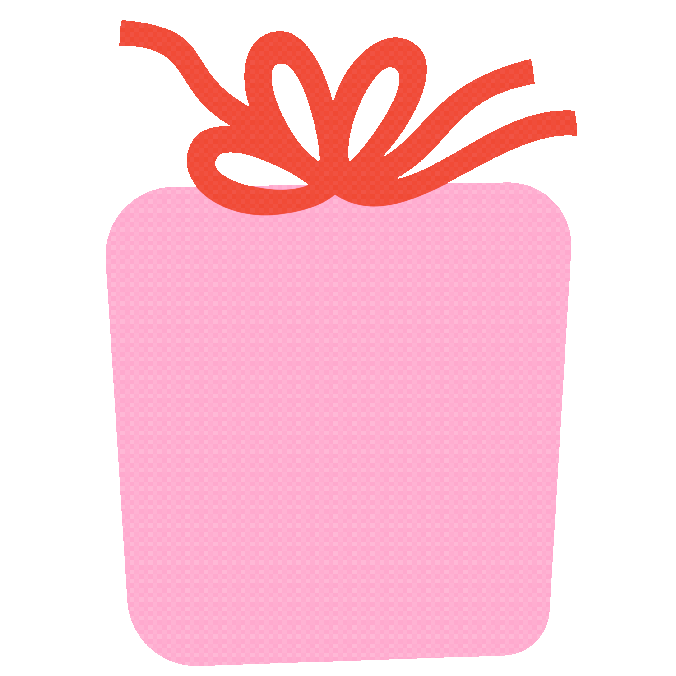 Gif animée d’un paquet rose avec le texte “Merry Christmas”.