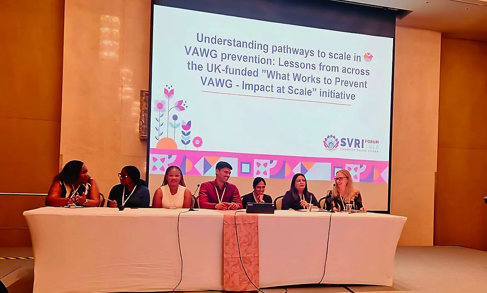 Panel Discussion on Understanding pathways to scale in VAWG prevention: Lessons from across the UK – funded ‘What Works to Prevent VAWG – Impact at Scale’ initiative