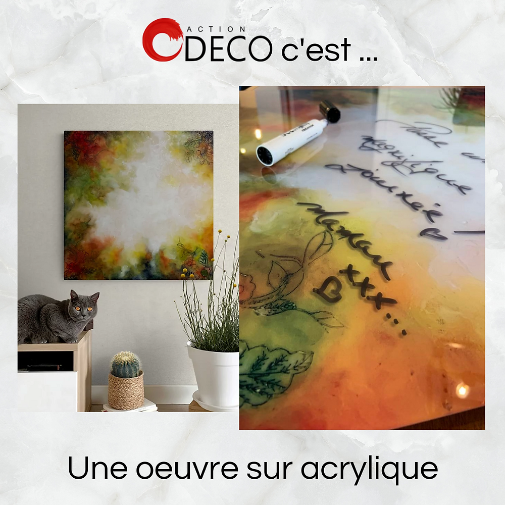 Reproduction d'oeuvre d'art sur acrylique plexiglas