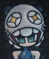 Ceramic, Acrylic, Mineral pigments on Linen.
