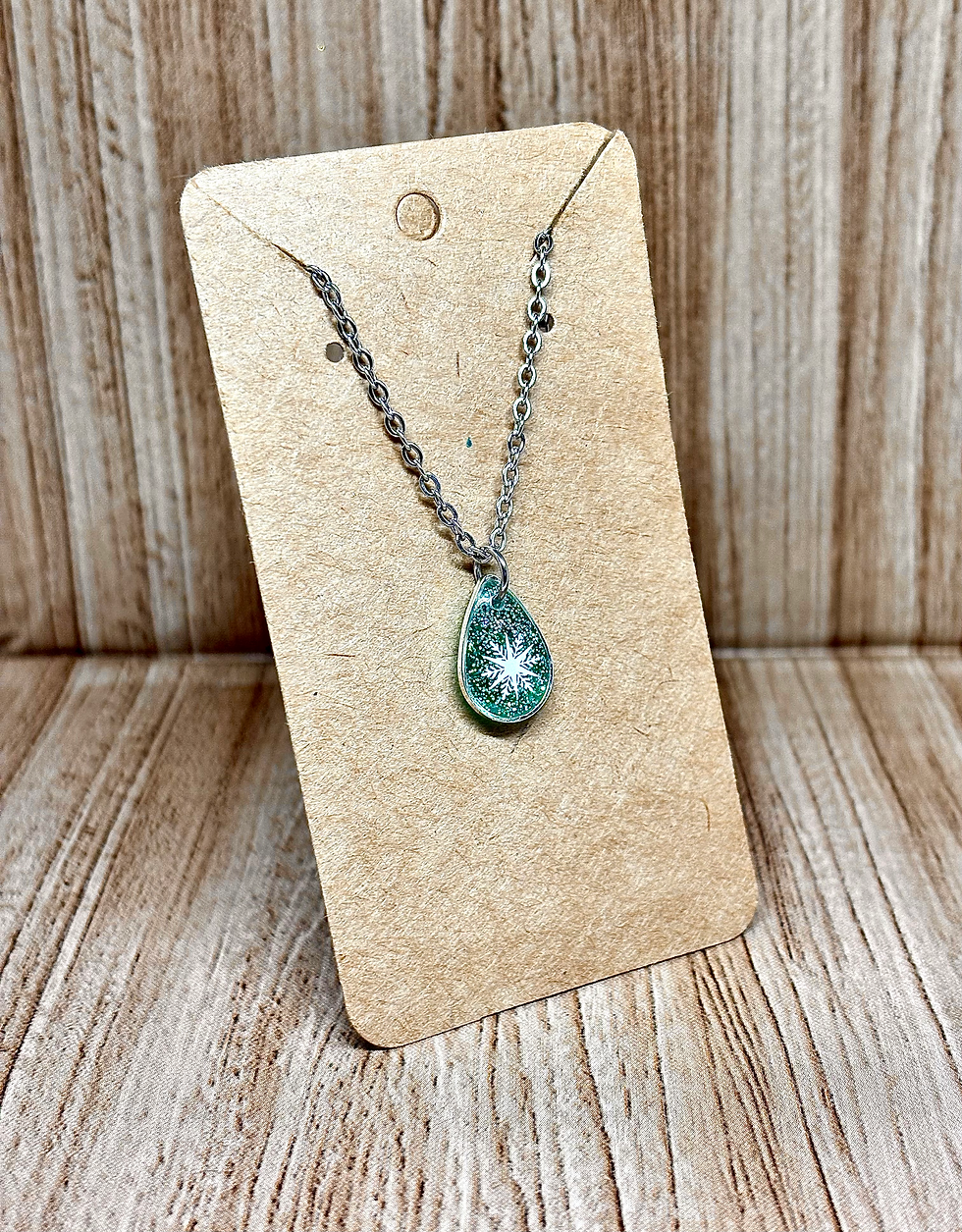 Thumbnail: Snowflake Teardrop Mini Charm