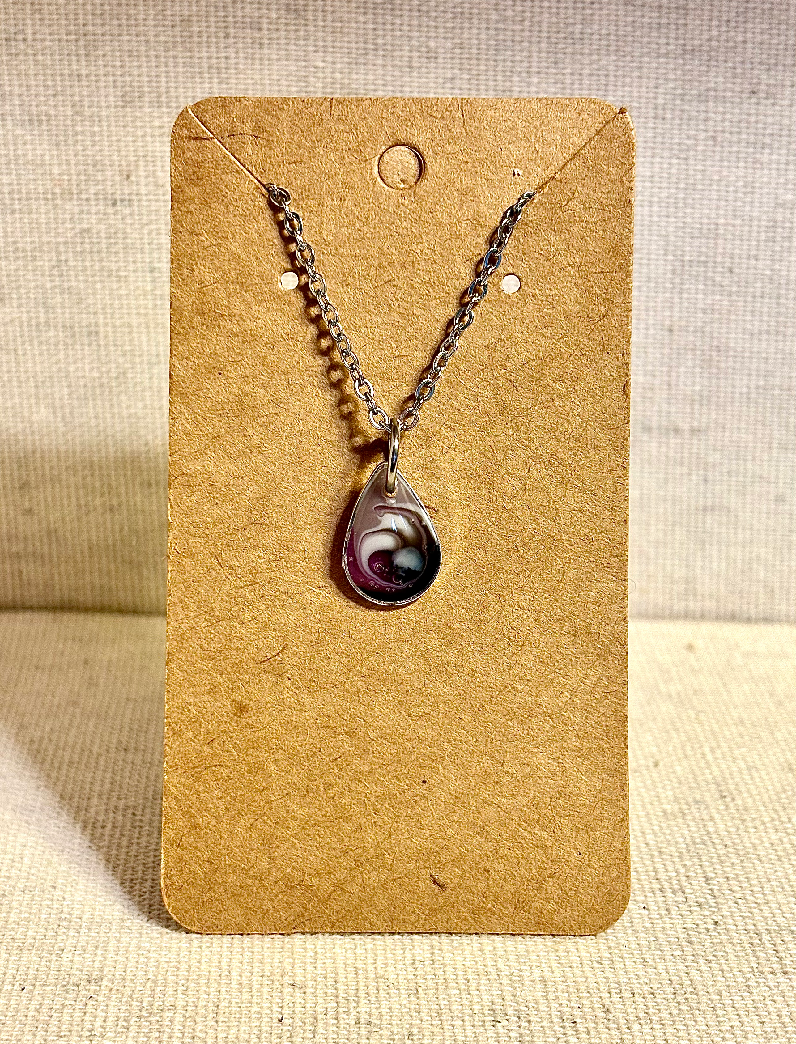 Asexual Teardrop Swirl Mini Charm