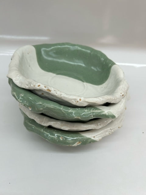 hand-built, wide bowls (4) - shipping available