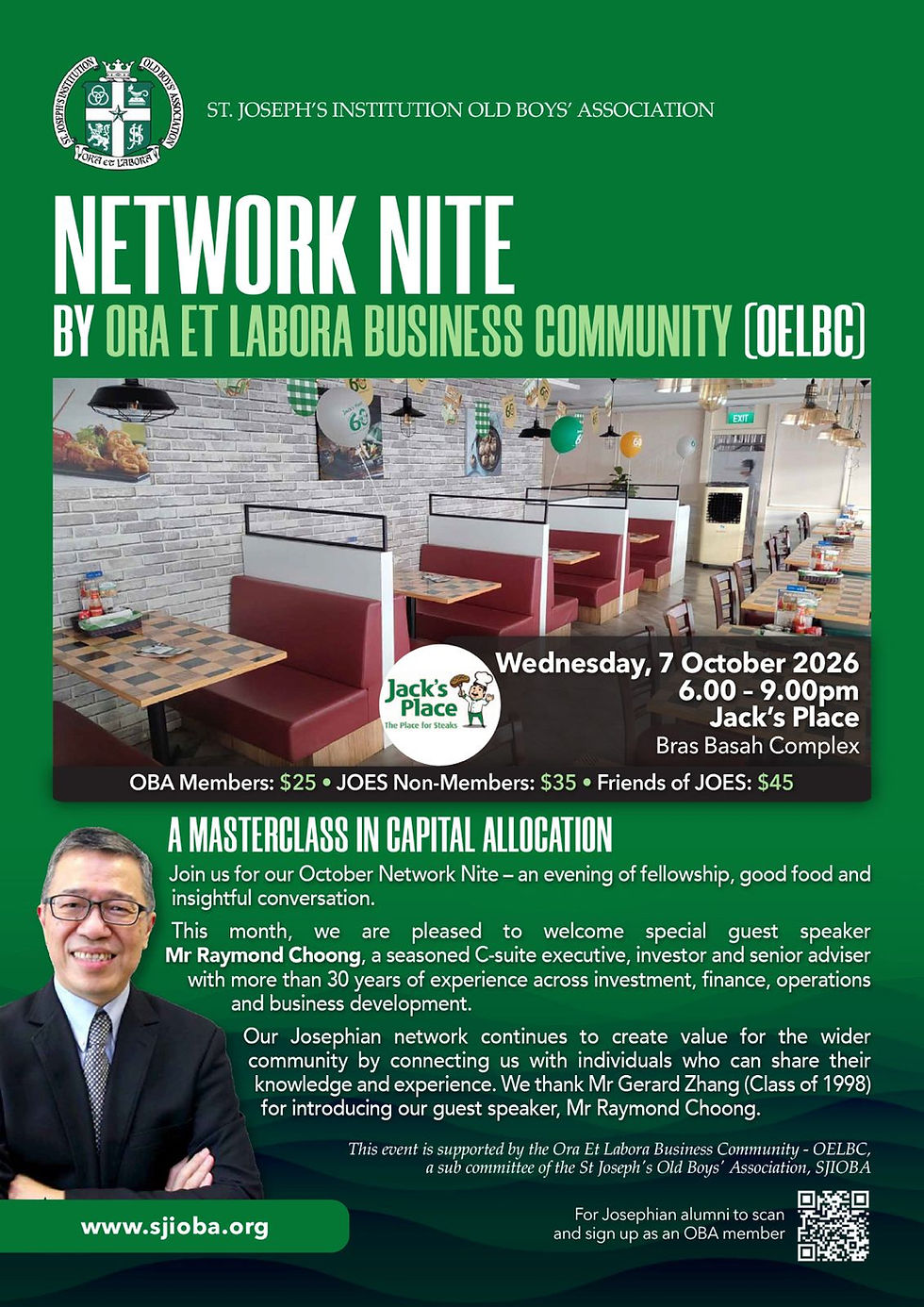 OELBC October Network Nite - A Masterclass in Capital Allocation