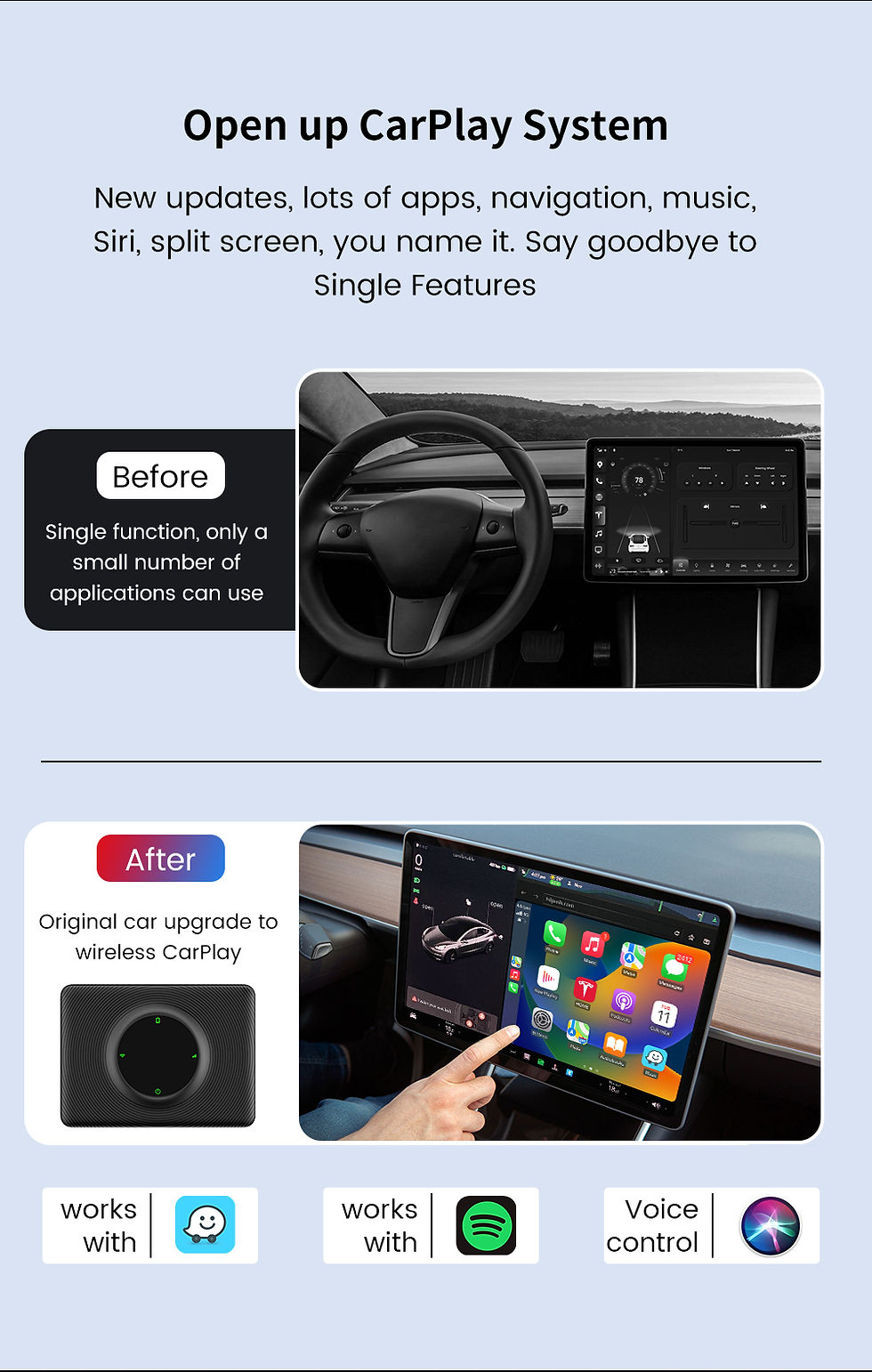 Thumbnail: Tesla Model 3 / Tesla Model Y Wireless Apple Carplay