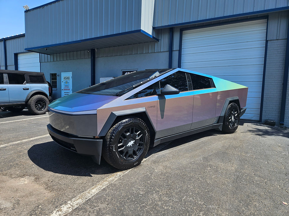 Tesla Cybertruck with nano-ceramic window tint at Fantastic Customs Sarasota